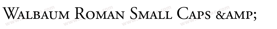 Walbaum Roman Small Caps & Oldstyle Figures字体转换